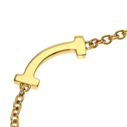 TIFFANY&Co. T Smile Mini Diamond Bracelet K18 Yellow Gold Ladies [Used]
