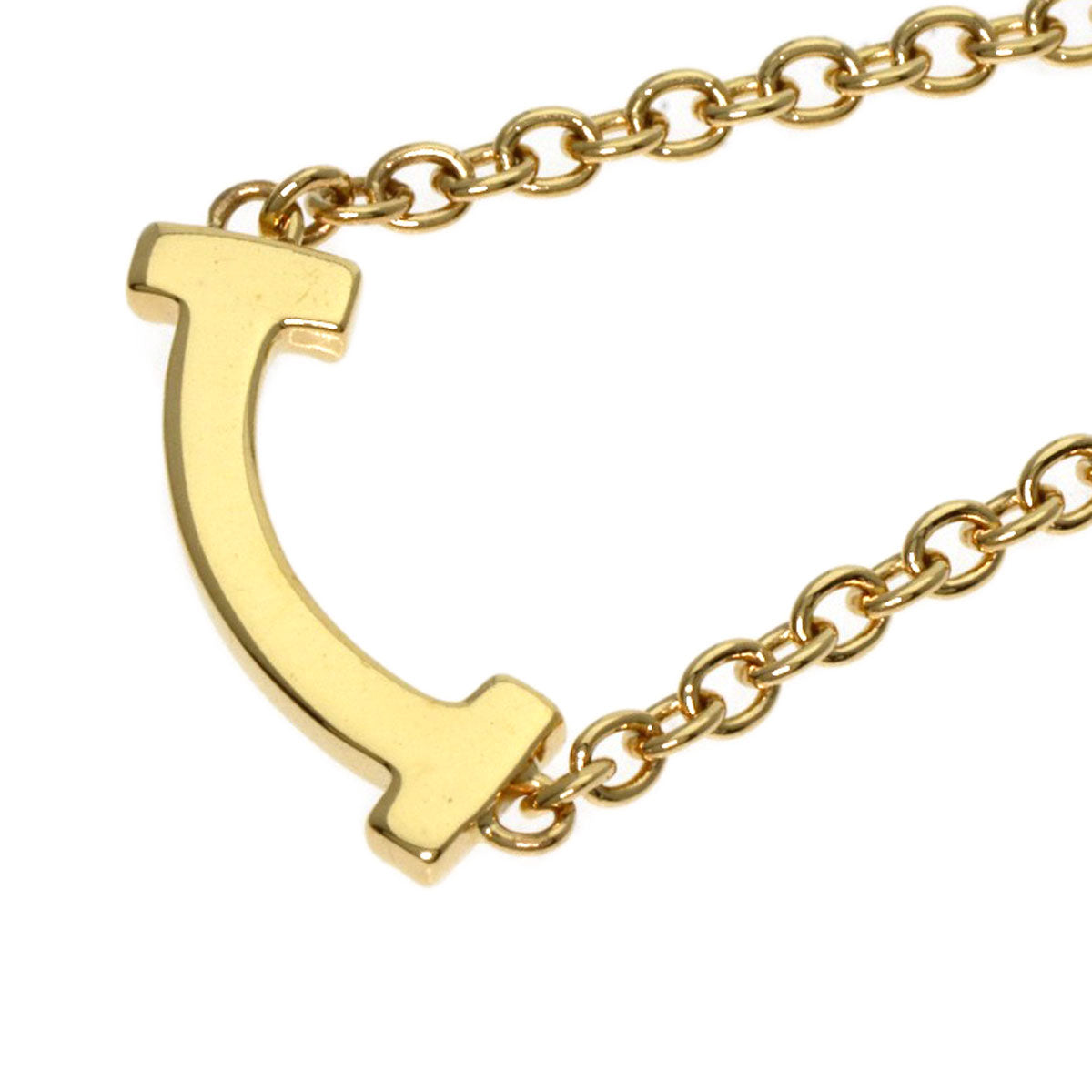 TIFFANY&Co. T Smile Mini Diamond Bracelet K18 Yellow Gold Ladies [Used]