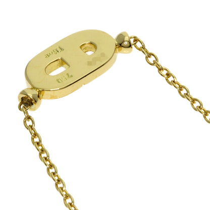 Dior CD logo diamond bond Necklace K18 Pink Gold Ladies [Used]