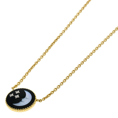 Dior Rose Celeste Moon and Sun Necklace K18 Yellow Gold Ladies [Used]