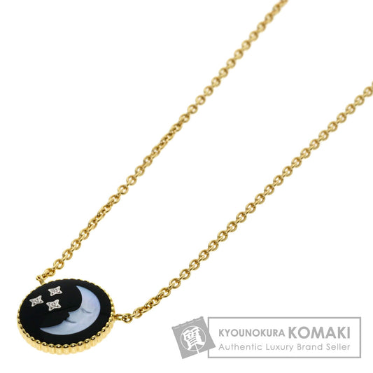 Dior Rose Celeste Moon and Sun Necklace K18 Yellow Gold Ladies [Used]
