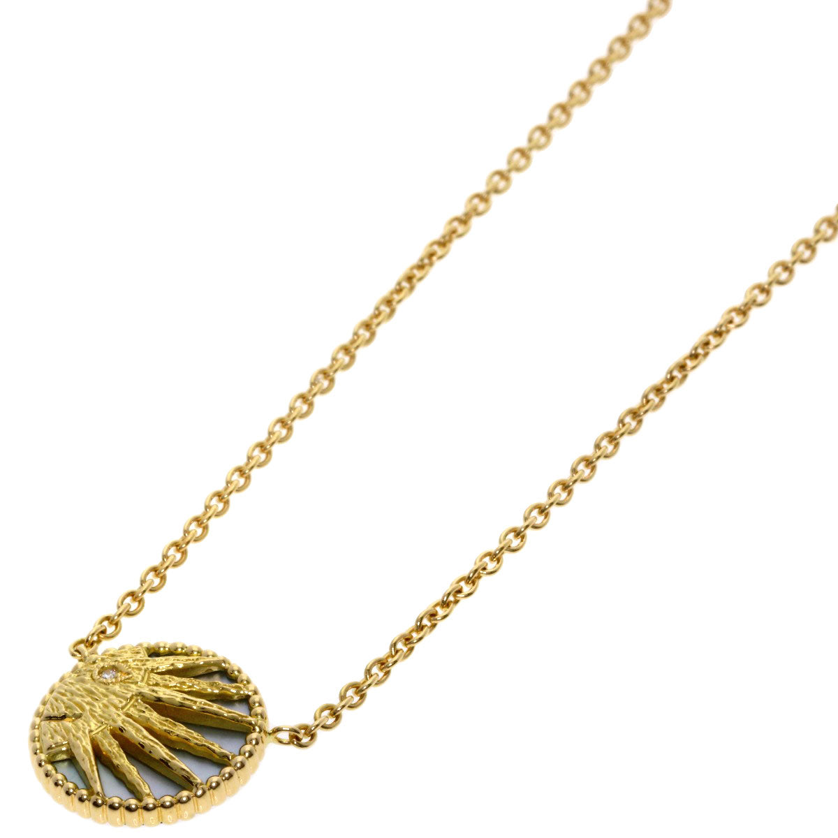 Dior Rose Celeste Moon and Sun Necklace K18 Yellow Gold Ladies [Used]