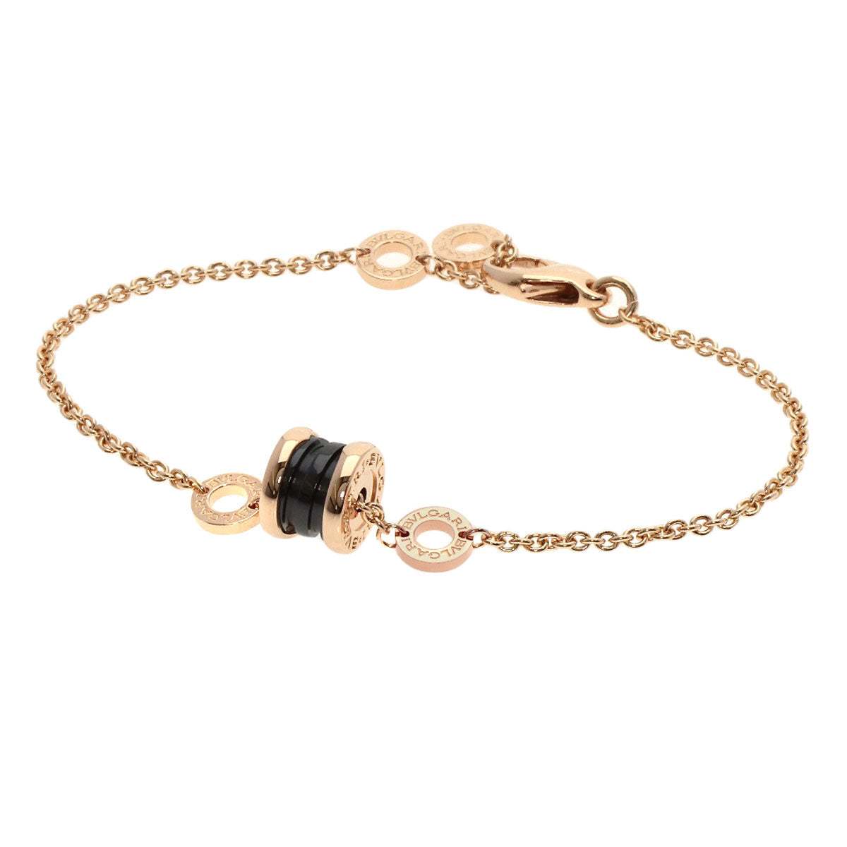 BVLGARI   B.zero1 Black Ceramic SM Bracelet  K18 Pink Gold Ladies [Used]