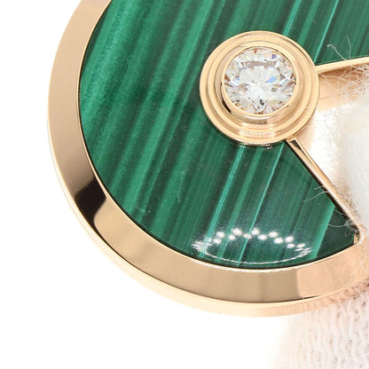 CARTIER Amulet de Cartier Small Malachite 1P Diamond Necklace K18 Pink Gold Ladies [Used]