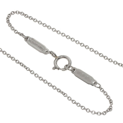 TIFFANY&Co. Square Solitaire Diamond Necklace Platinum PT950 Ladies [Used]