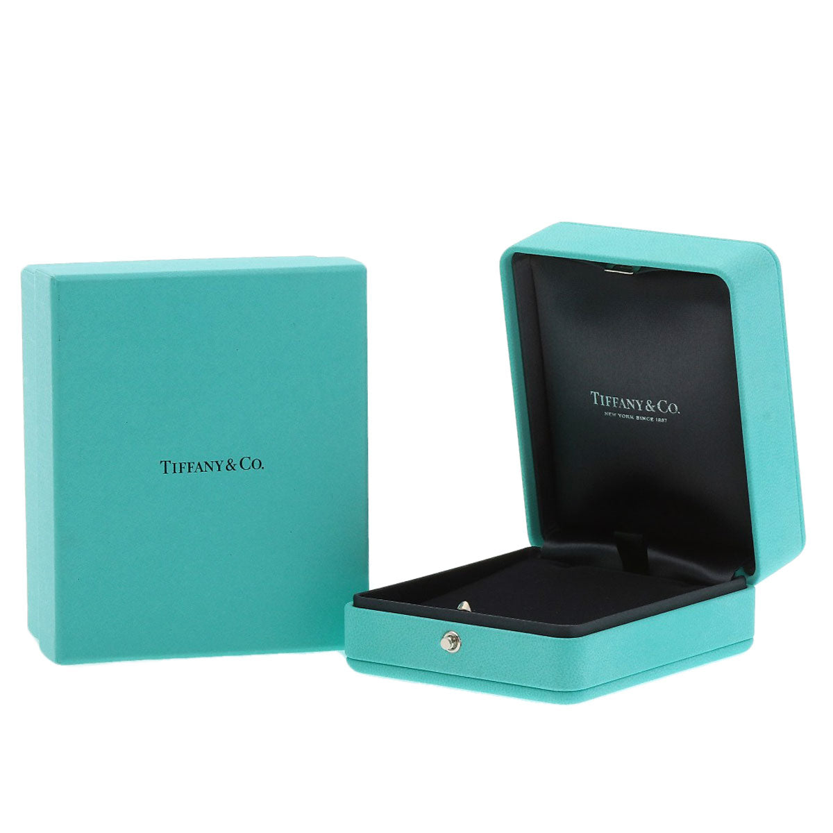 TIFFANY&Co. Square Solitaire Diamond Necklace Platinum PT950 Ladies [Used]