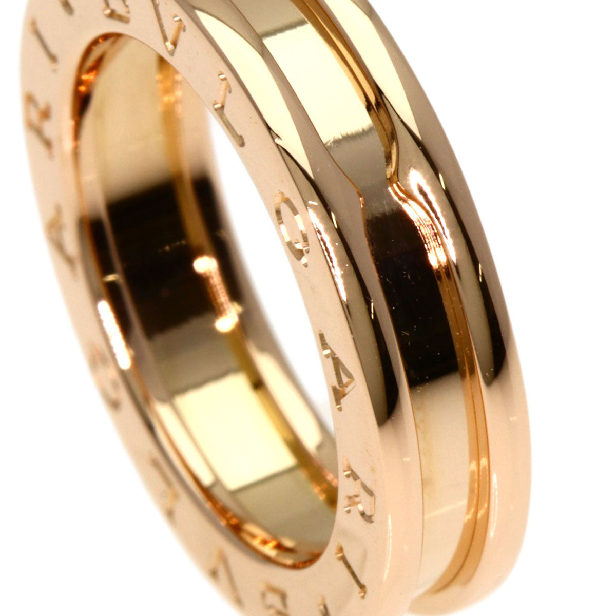 BVLGARI B.zero1 1 band #50 Ring K18 Pink Gold Ladies [Used]