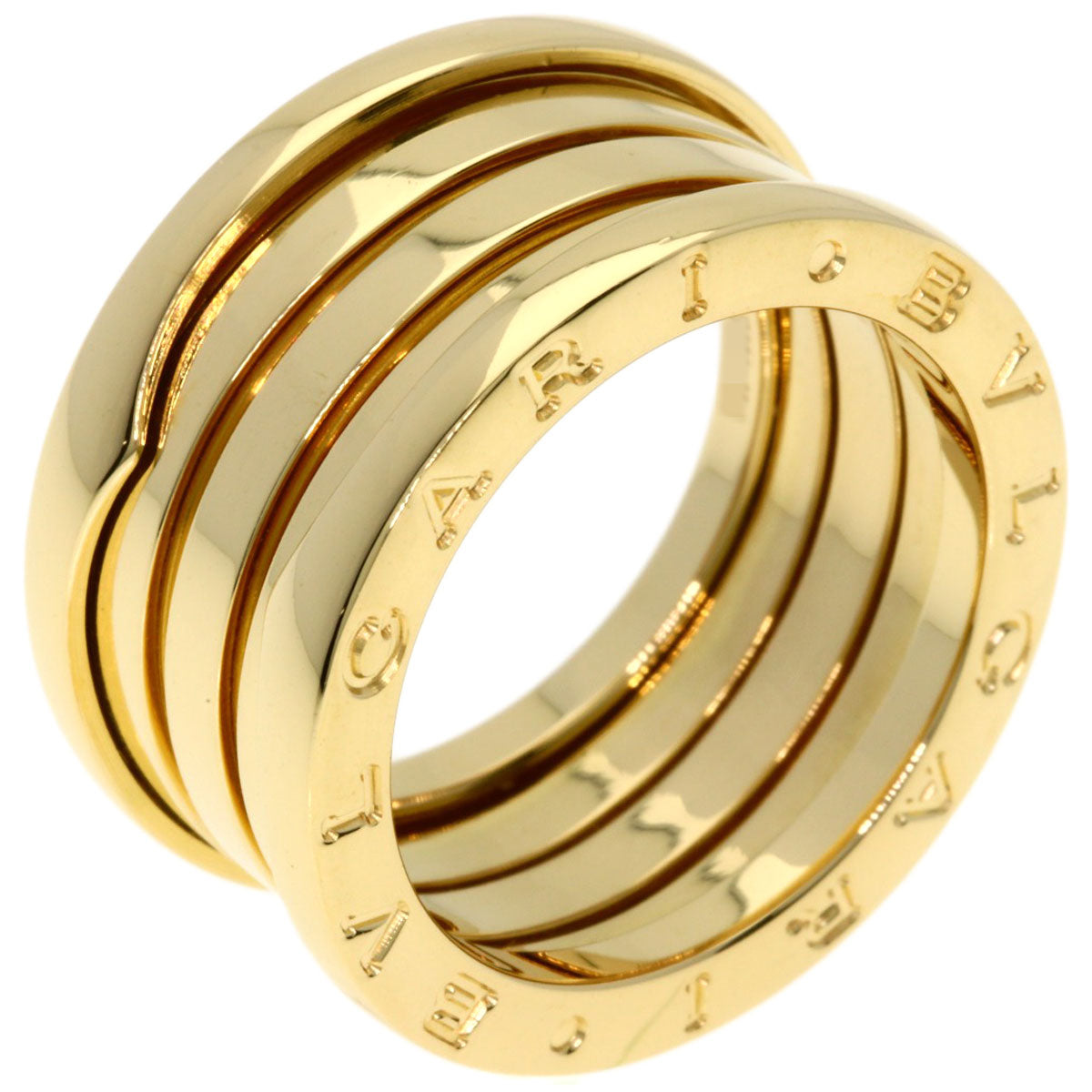 BVLGARI B.zero1 4 Band #53 Ring K18 Yellow Gold Ladies [Used]