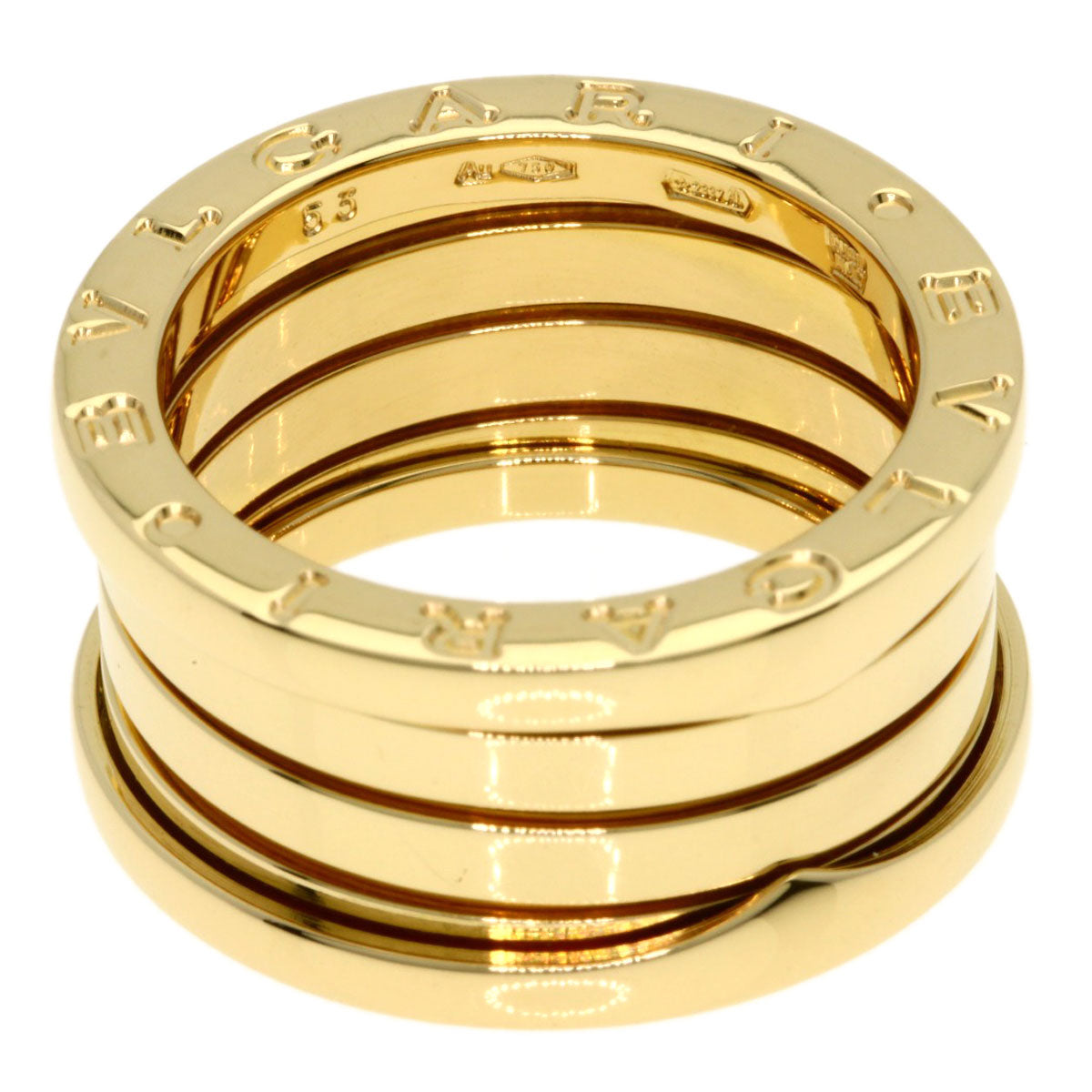 BVLGARI B.zero1 4 Band #53 Ring K18 Yellow Gold Ladies [Used]