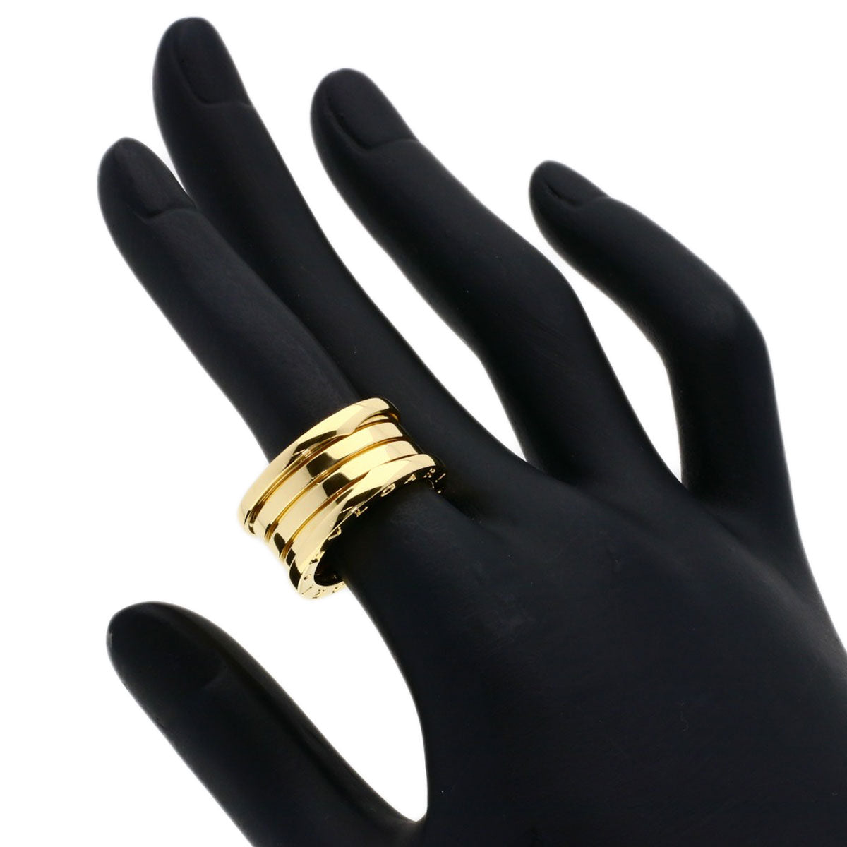 BVLGARI B.zero1 4 Band #53 Ring K18 Yellow Gold Ladies [Used]