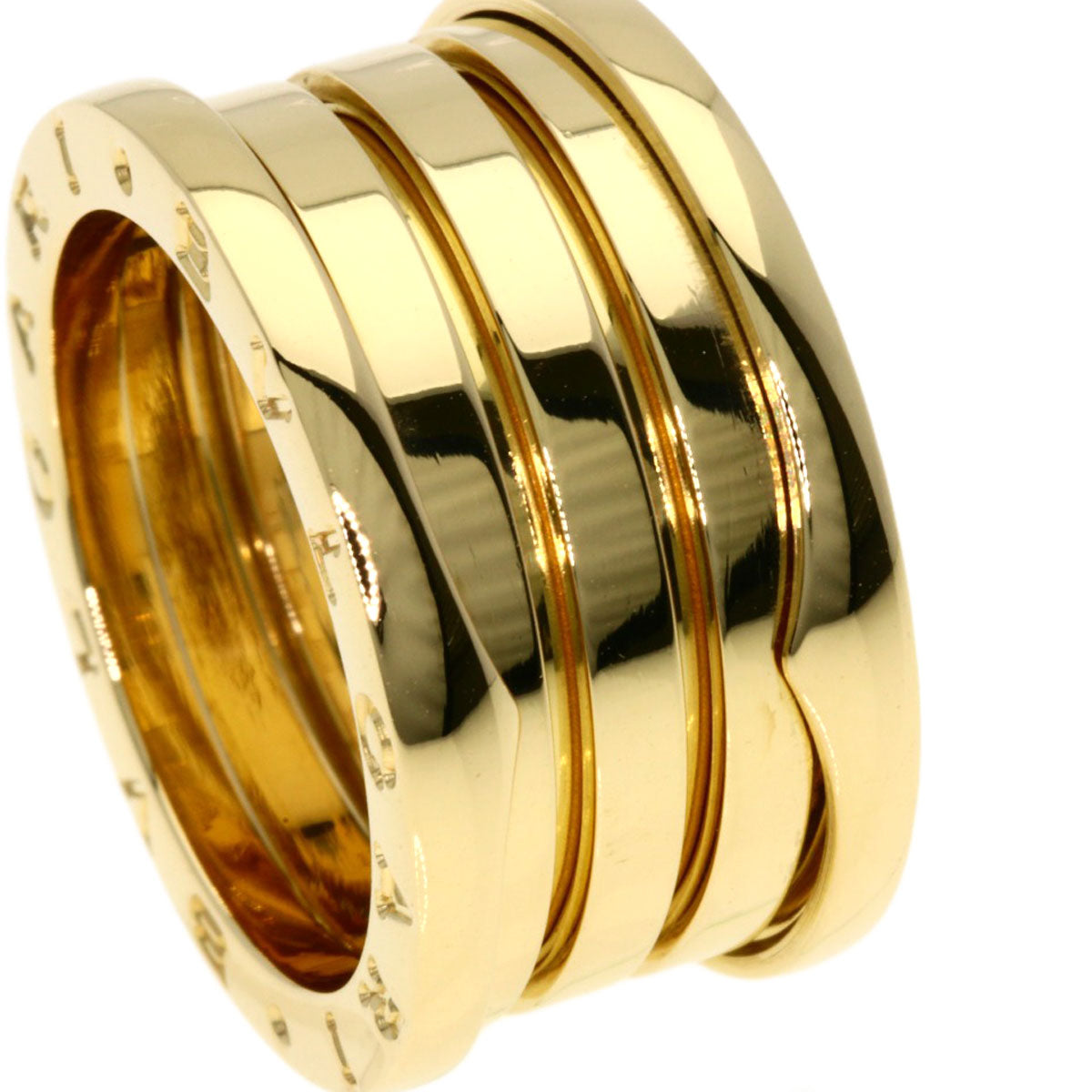 BVLGARI B.zero1 4 Band #53 Ring K18 Yellow Gold Ladies [Used]