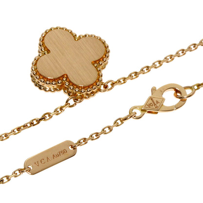 Van Cleef & Arpels Vintage Alhambra Bullseye 1P Diamond Necklace K18 Pink Gold Ladies [Used]