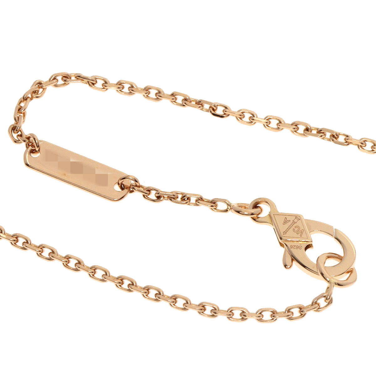 Van Cleef & Arpels Vintage Alhambra Bullseye Diamond Necklace K18 Pink Gold Ladies [Used]