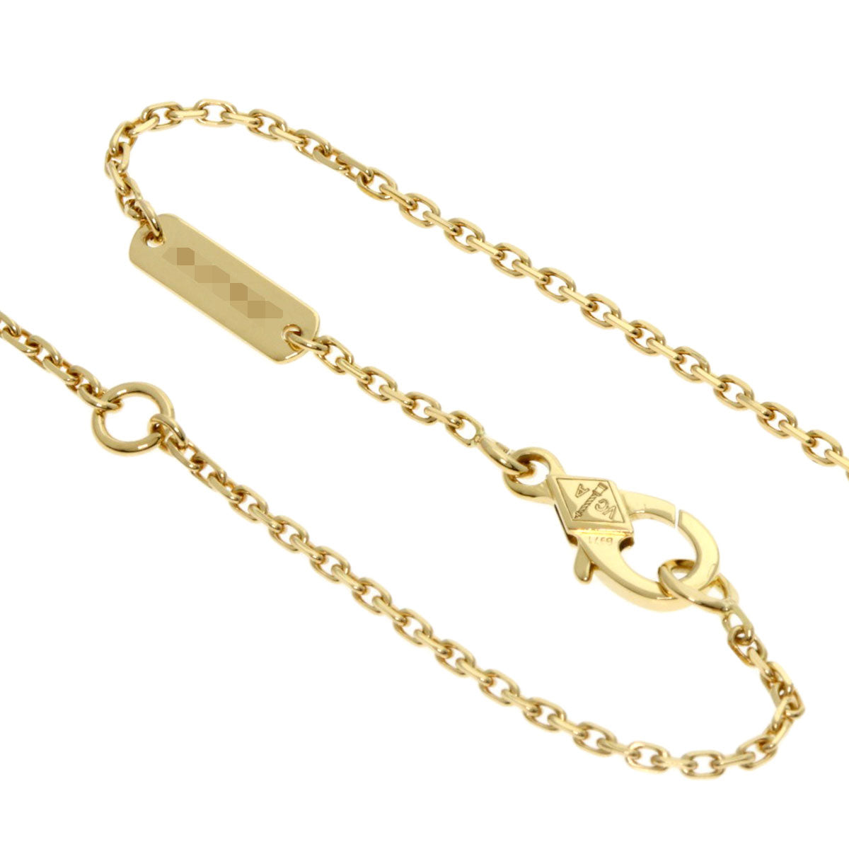 Van Cleef & Arpels Vintage Alhambra 2018 Limited Edition Shell Diamond Necklace K18 Yellow Gold Ladies [Used]