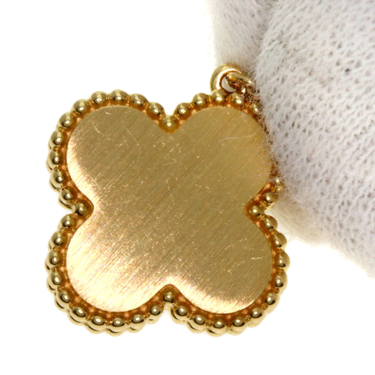 Van Cleef & Arpels Vintage Alhambra 2018 Limited Edition Shell Diamond Necklace K18 Yellow Gold Ladies [Used]