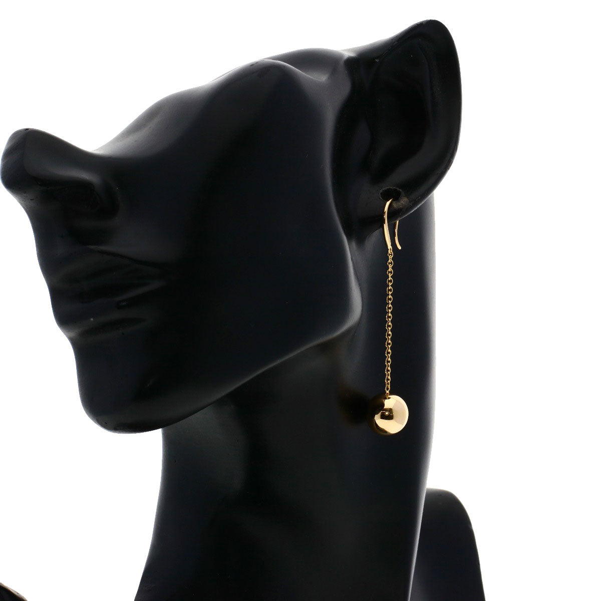 TIFFANY&Co. Hardware Ball Drop Hook earring K18 Pink Gold Ladies [Used]