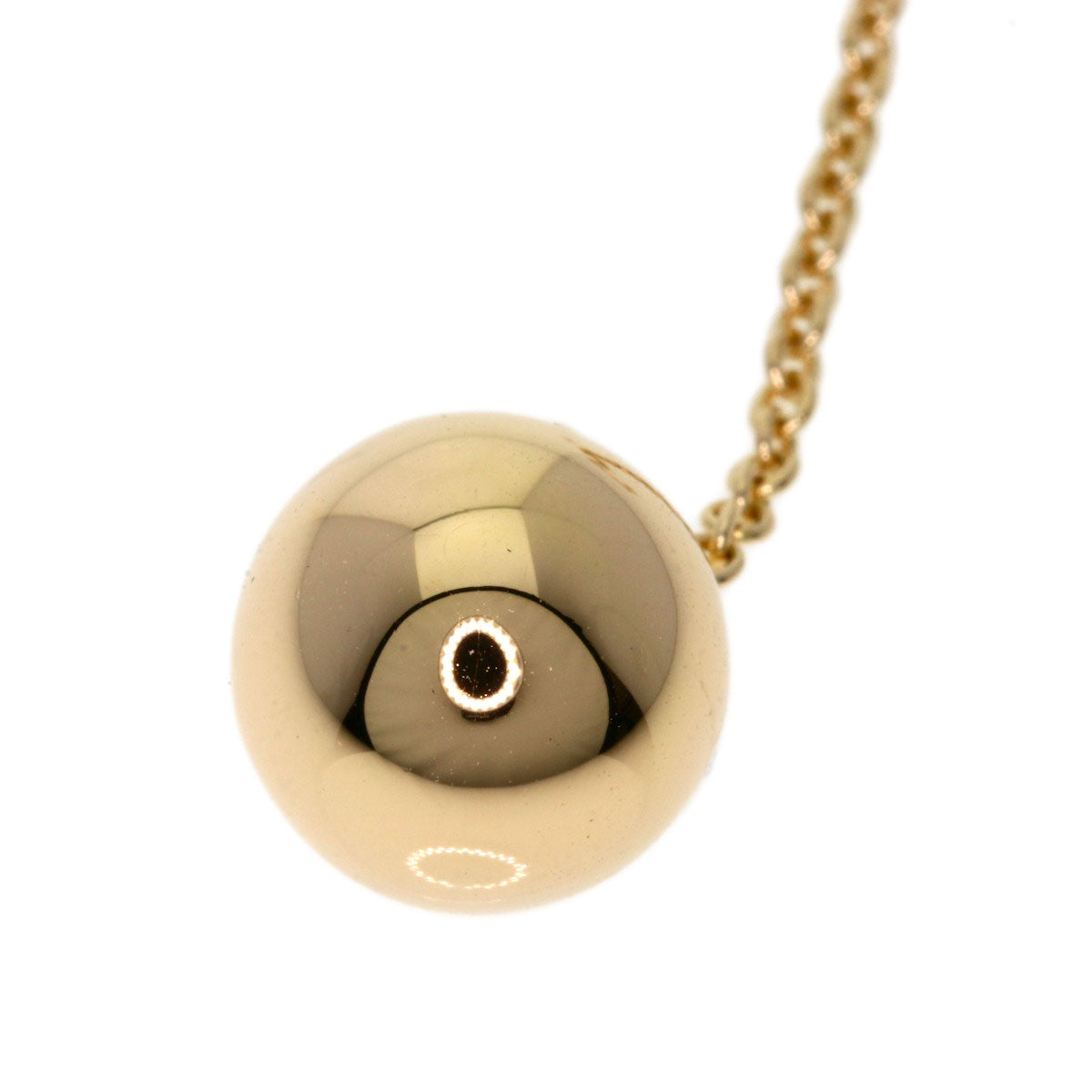 TIFFANY&Co. Hardware Ball Drop Hook earring K18 Pink Gold Ladies [Used]