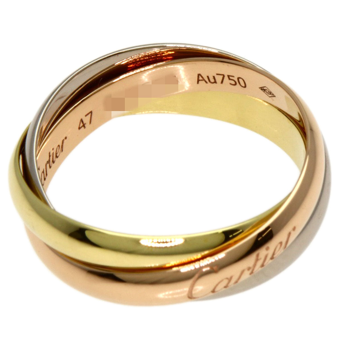 CARTIER Trinity #47 current model Ring K18 Yellow Gold K18 White GoldLadies [Used]