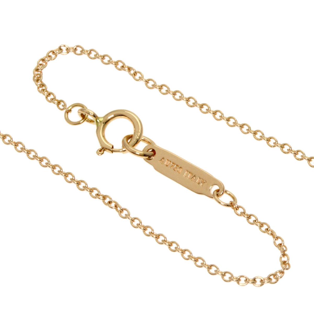 TIFFANY&Co. Metro Bow Diamond Necklace K18 Pink Gold Ladies [Used]