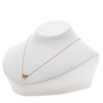 TIFFANY&Co. Metro Bow Diamond Necklace K18 Pink Gold Ladies [Used]