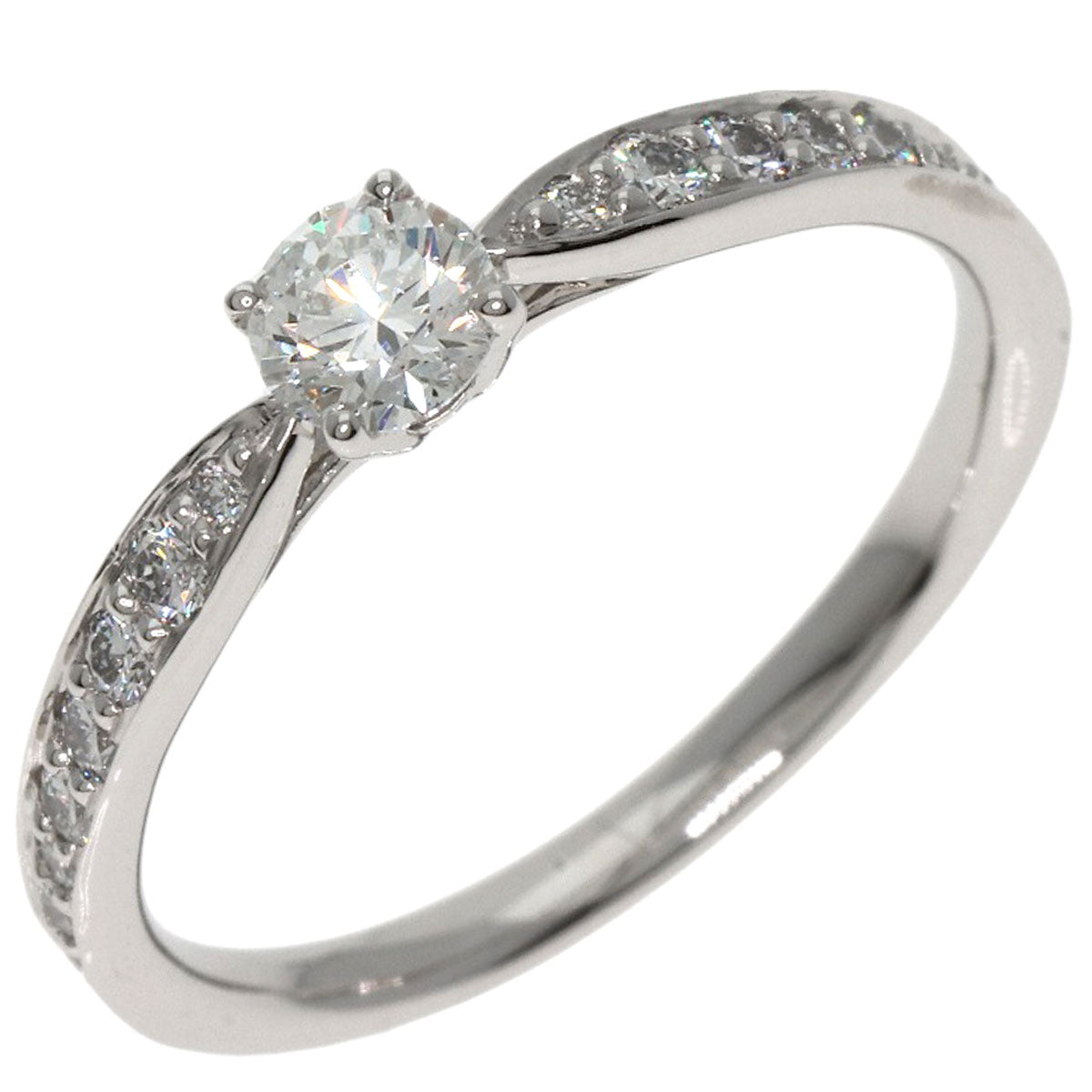 TIFFANY&Co. Harmony Round Lillian Cut Diamond Ring Platinum PT950 Ladies [Used]