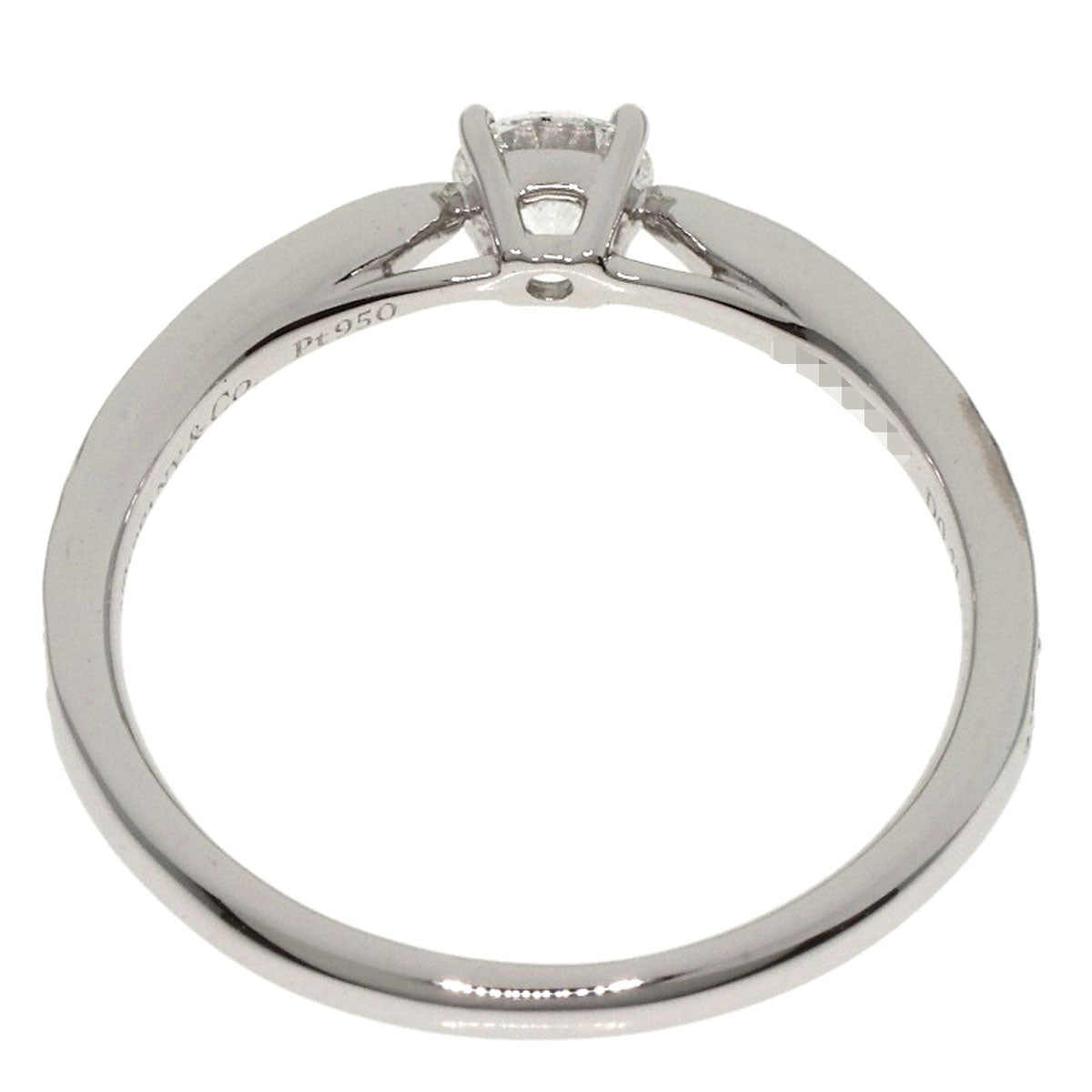 TIFFANY&Co. Harmony Round Lillian Cut Diamond Ring Platinum PT950 Ladies [Used]