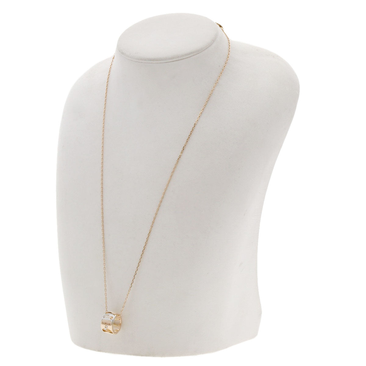 Damiani Damianissima 1P Diamond Necklace K18 Pink Gold Ladies [Used]