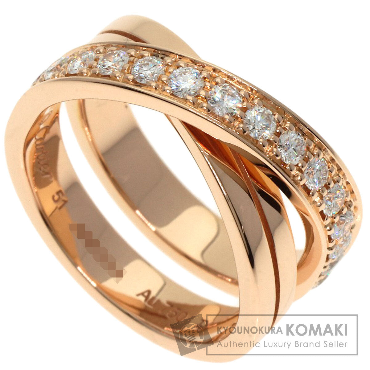 CARTIER Etincel de Cartier Diamond #51 Ring K18 Pink Gold Ladies [Used]