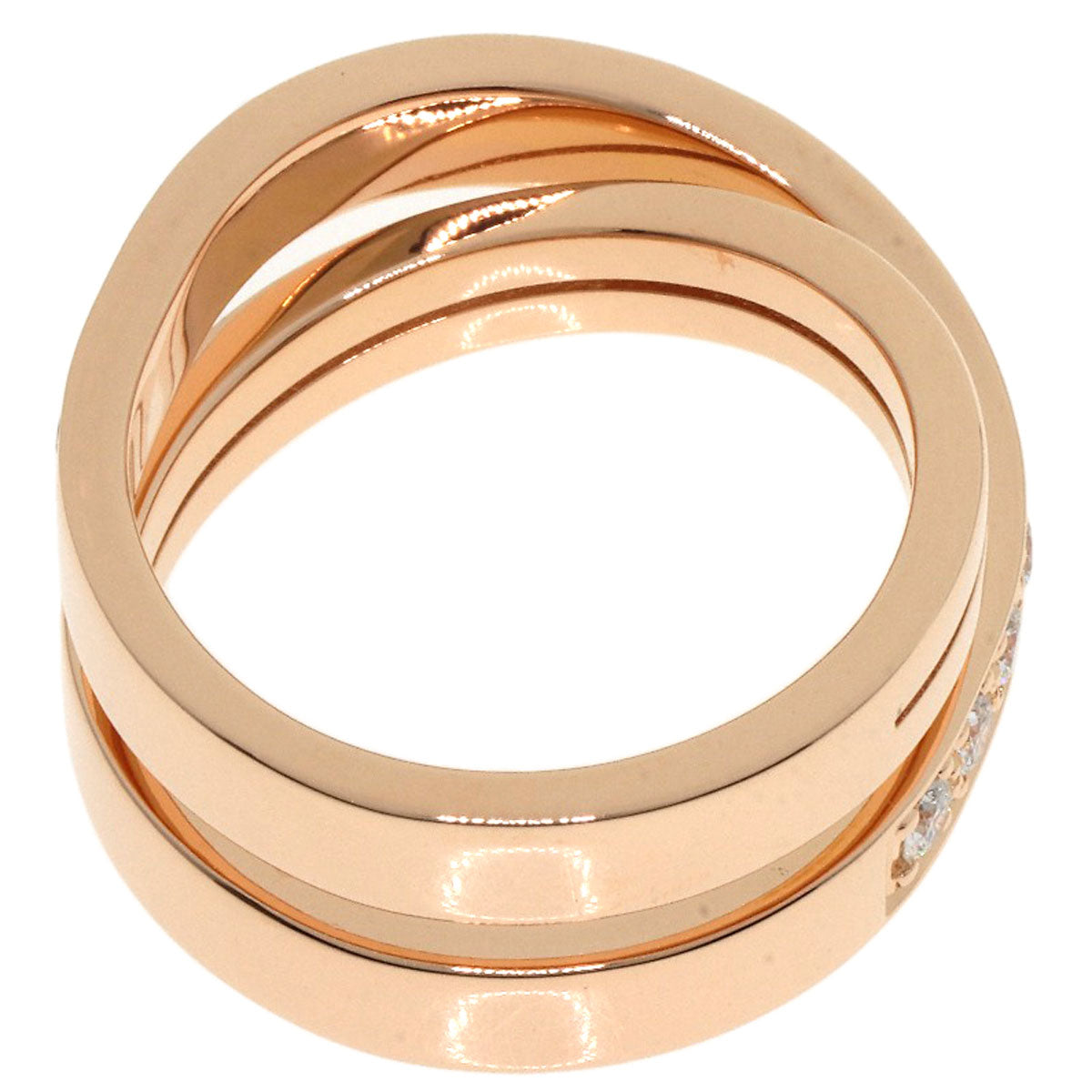 CARTIER Etincel de Cartier Diamond #51 Ring K18 Pink Gold Ladies [Used]