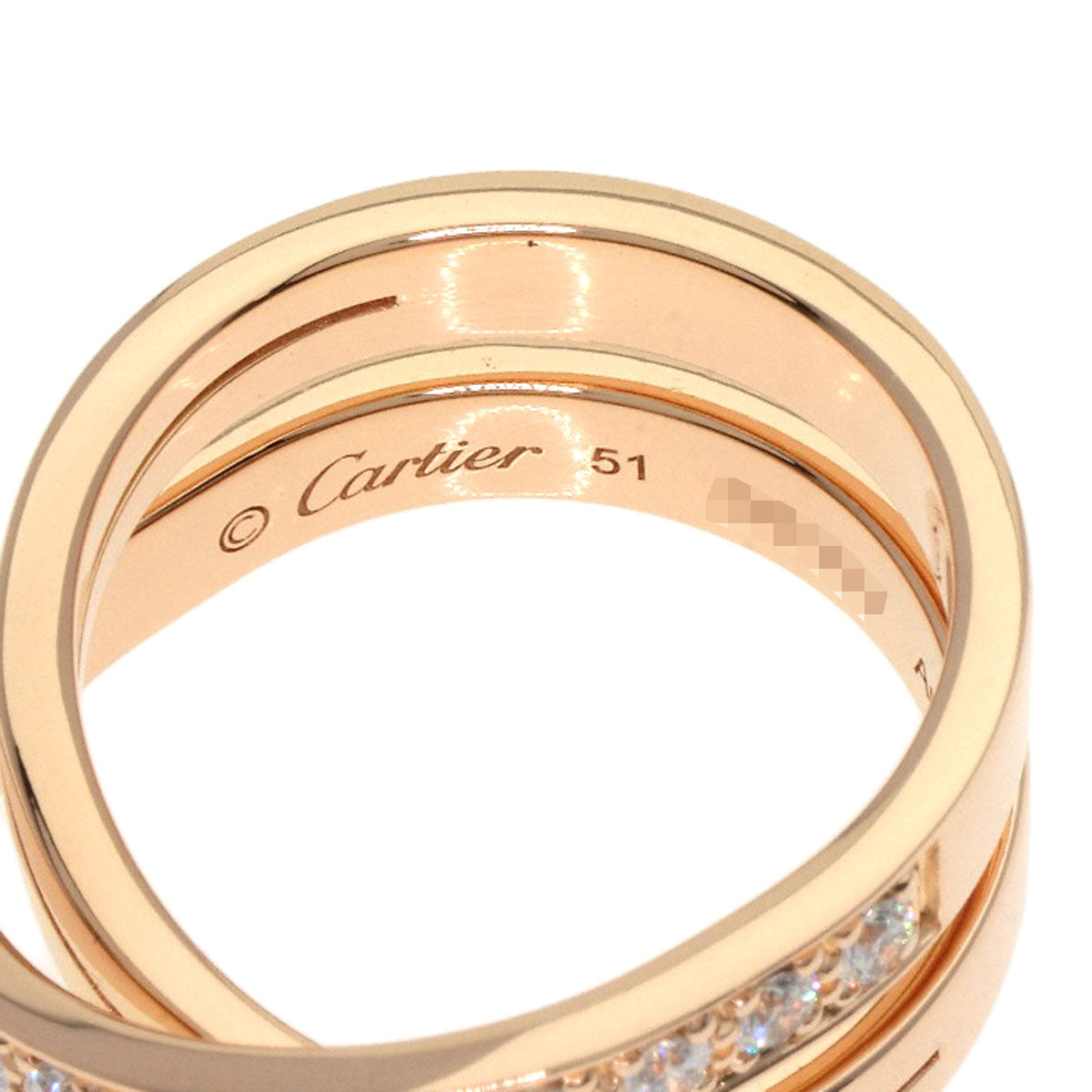 CARTIER Etincel de Cartier Diamond #51 Ring K18 Pink Gold Ladies [Used]