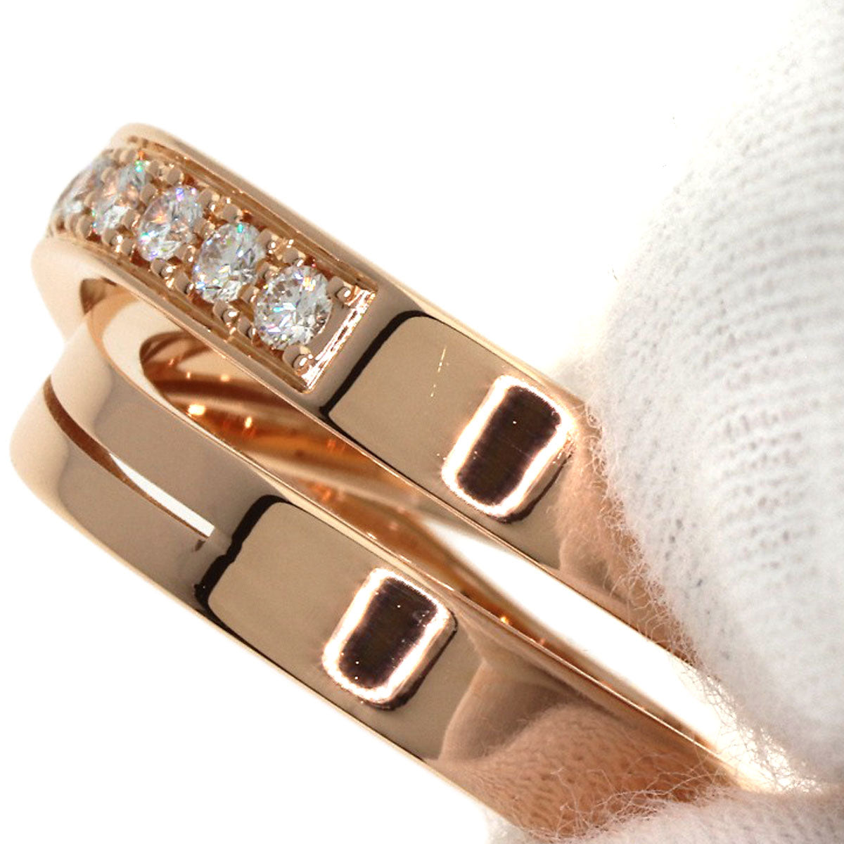 CARTIER Etincel de Cartier Diamond #51 Ring K18 Pink Gold Ladies [Used]