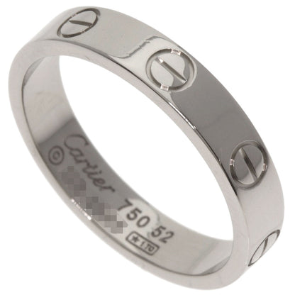 CARTIER mini love ring #52 Ring K18 White Gold Ladies [Used]
