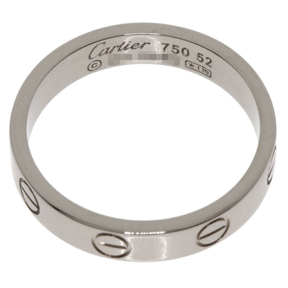 CARTIER mini love ring #52 Ring K18 White Gold Ladies [Used]