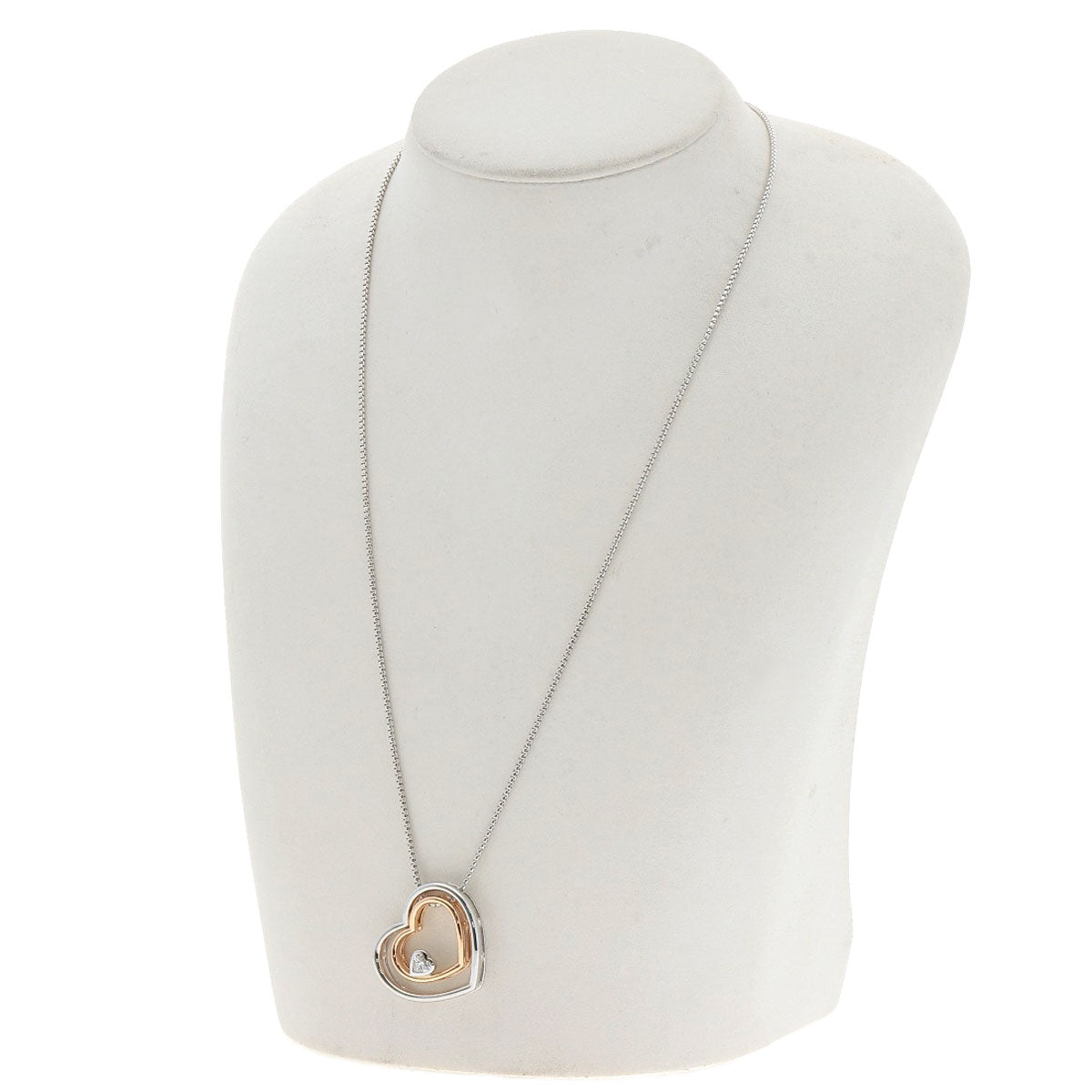 TASAKI Heart Shape Diamond Necklace K18 White Gold Ladies [Used]