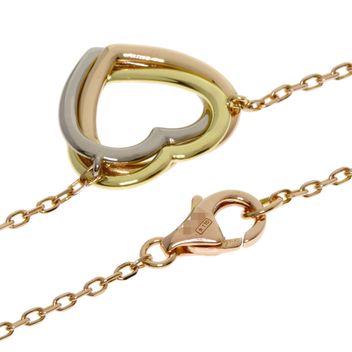 CARTIER Trinity heart Necklace K18 Pink Gold K18 White GoldLadies [Used]