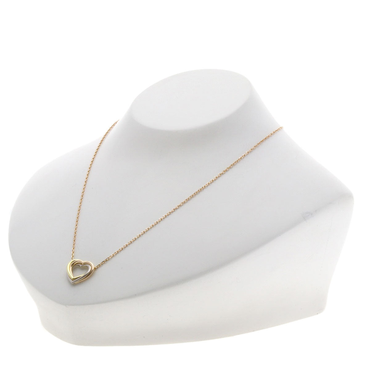 CARTIER Trinity heart Necklace K18 Pink Gold K18 White GoldLadies [Used]