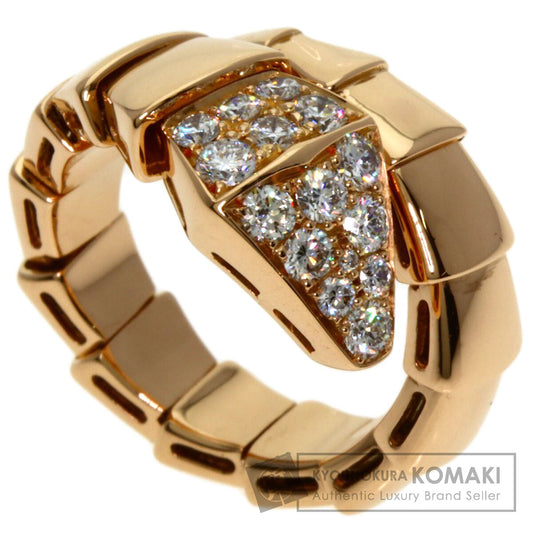 BVLGARI Serpenti Viper Diamond S Ring K18 Pink Gold Ladies [Used]
