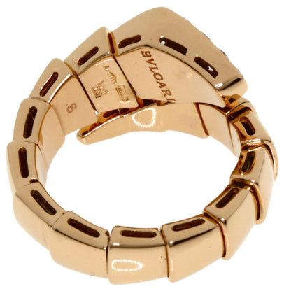 BVLGARI Serpenti Viper Diamond S Ring K18 Pink Gold Ladies [Used]