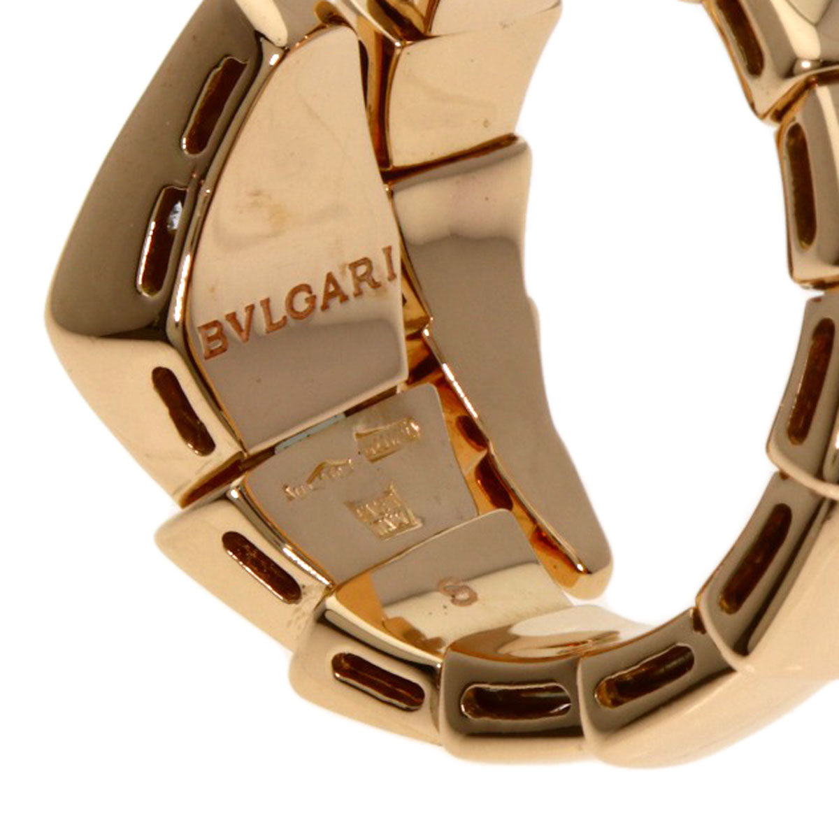 BVLGARI Serpenti Viper Diamond S Ring K18 Pink Gold Ladies [Used]