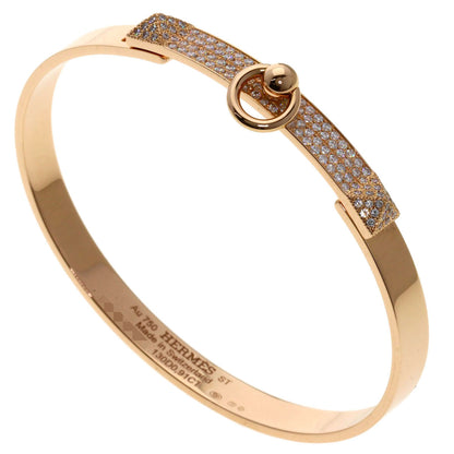 HERMES Collier de Chien Diamond ST Bracelet K18 Pink Gold Ladies [Used]