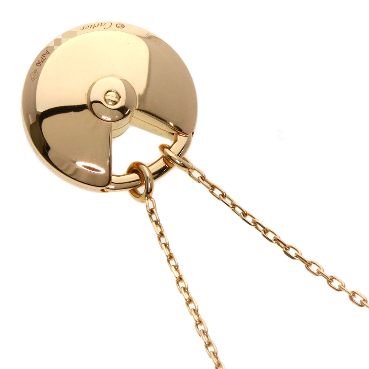 CARTIER Amulet Onyx Diamond Necklace K18 Pink Gold Ladies [Used]