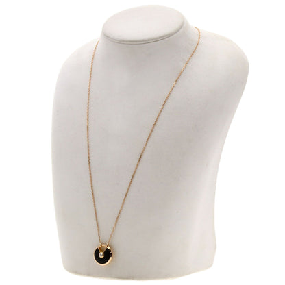CARTIER Amulet Onyx Diamond Necklace K18 Pink Gold Ladies [Used]