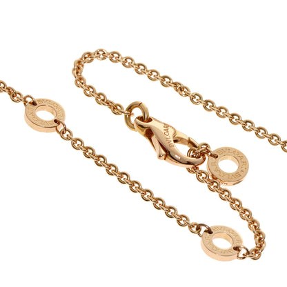 BVLGARI BVLGARI BVLGARI Shell Onyx Diamond Necklace K18 Pink Gold Ladies [Used]