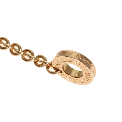 BVLGARI BVLGARI BVLGARI Shell Onyx Diamond Necklace K18 Pink Gold Ladies [Used]