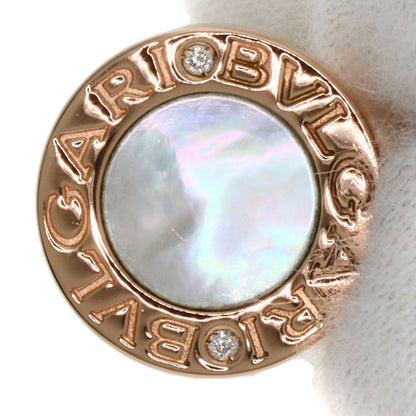 BVLGARI BVLGARI BVLGARI Shell Onyx Diamond Necklace K18 Pink Gold Ladies [Used]