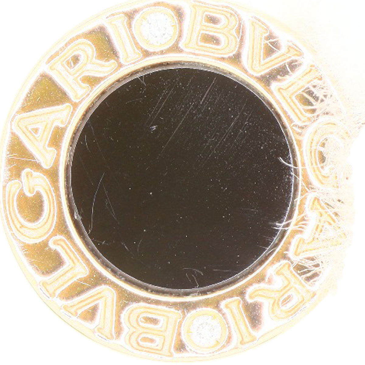 BVLGARI BVLGARI BVLGARI Shell Onyx Diamond Necklace K18 Pink Gold Ladies [Used]