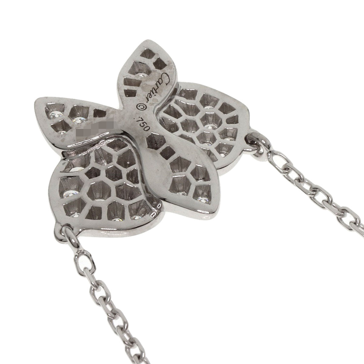 CARTIER Caress d'Orchidee Pal Diamond Necklace K18 White Gold Ladies [Used]