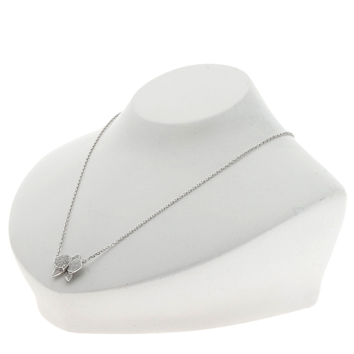 CARTIER Caress d'Orchidee Pal Diamond Necklace K18 White Gold Ladies [Used]