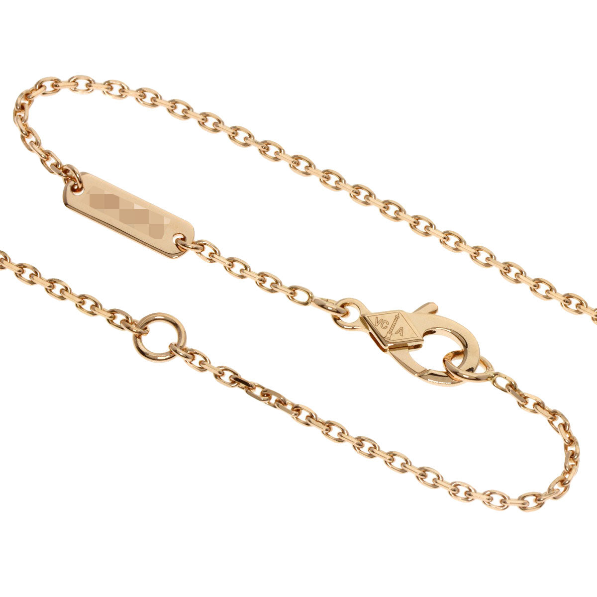 Van Cleef & Arpels Vintage Alhambra Bullseye 1P Diamond Necklace K18 Pink Gold Ladies [Used]