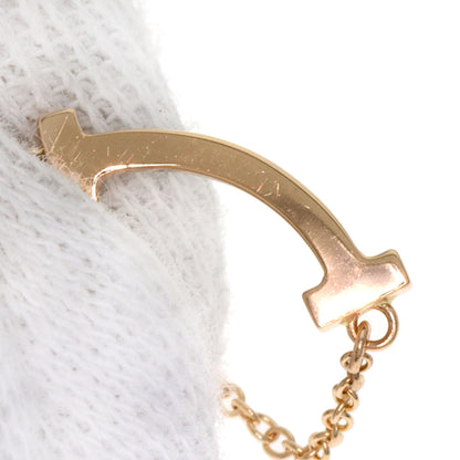 TIFFANY&Co. T Smile Mini Necklace K18 Pink Gold Ladies [Used]